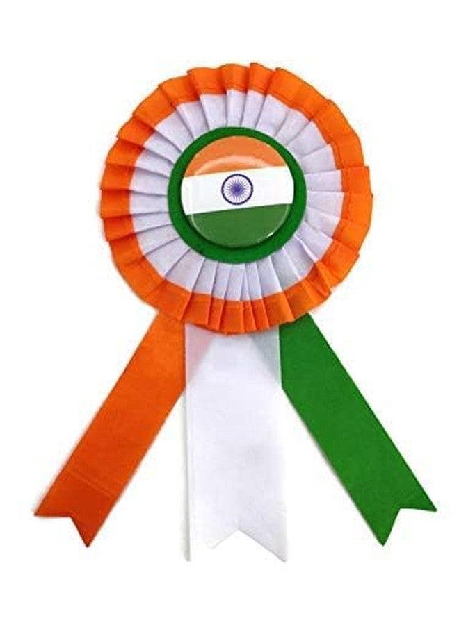 GR DESIGN®Tricolor India Flag Cloth Badge/Tricolor Badge/Brooch Badge for Independence Day/Republic Day (pack of 12) - Image 1