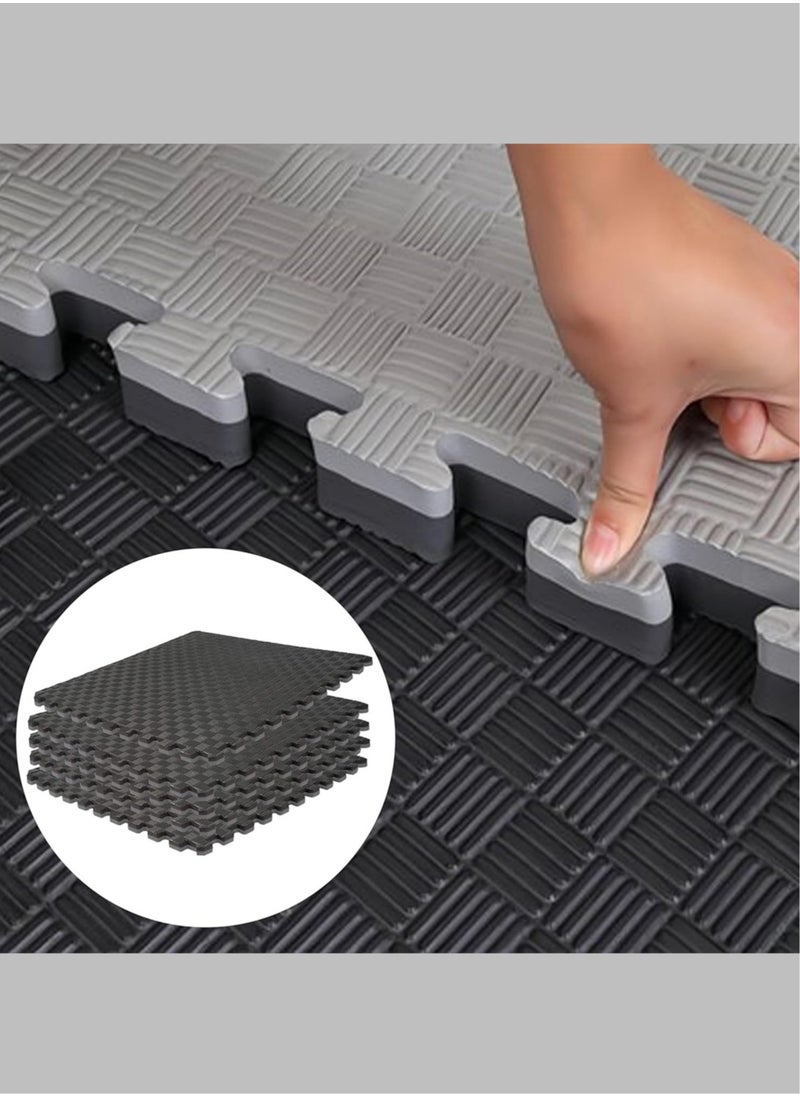 Sky Land 5Pcs. High Density Eva Interlocking Foam Mat Black/Gray, L 104.5 X W 104.5 X H 2.5 cm EM-9346, Gray-Black  - Image 1