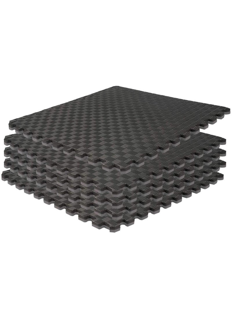 Sky Land 5Pcs. High Density Eva Interlocking Foam Mat Black/Gray, L 104.5 X W 104.5 X H 2.5 cm EM-9346, Gray-Black  - Image 2