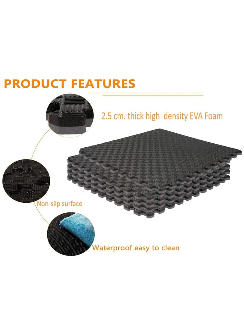 Sky Land 5Pcs. High Density Eva Interlocking Foam Mat Black/Gray, L 104.5 X W 104.5 X H 2.5 cm EM-9346, Gray-Black  - Image 3