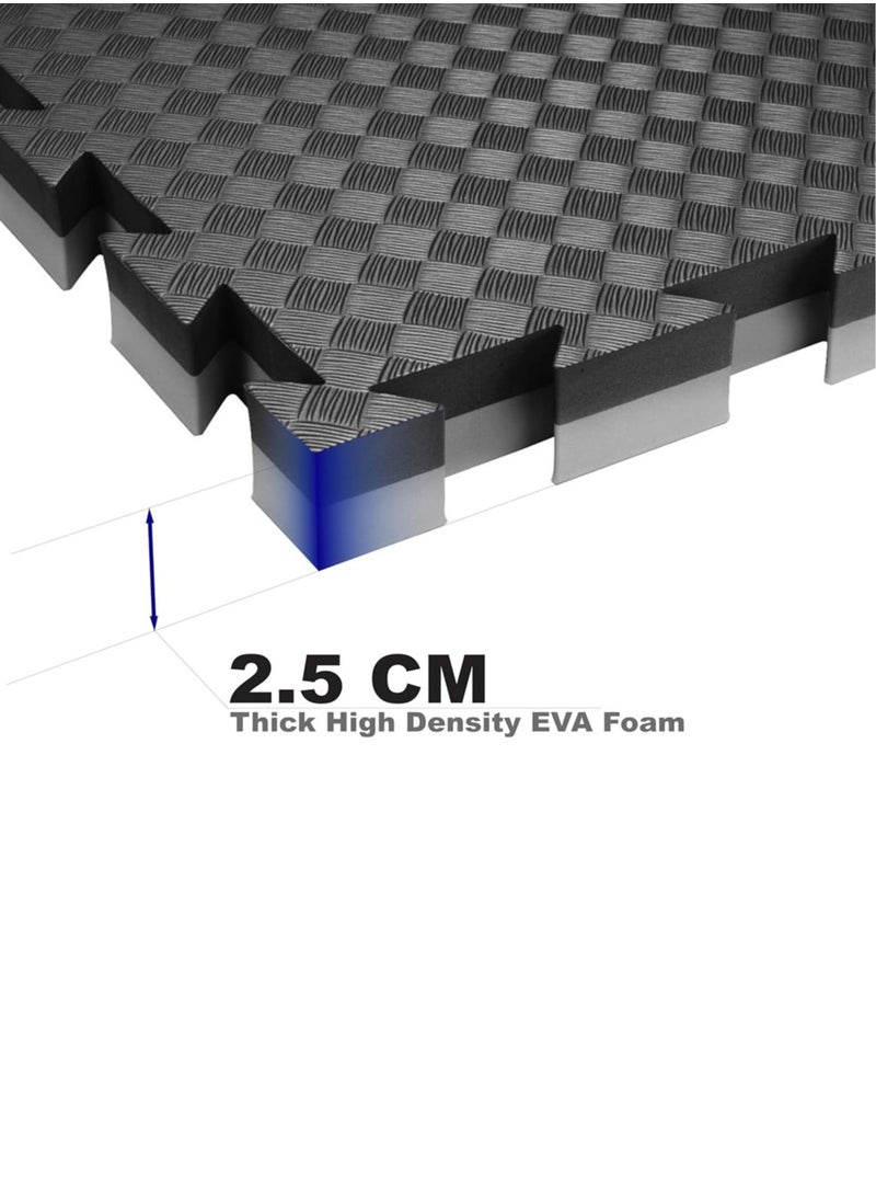 Sky Land 5Pcs. High Density Eva Interlocking Foam Mat Black/Gray, L 104.5 X W 104.5 X H 2.5 cm EM-9346, Gray-Black  - Image 4