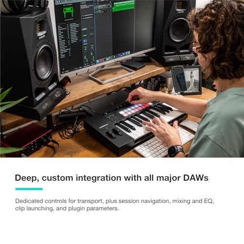 Novation Launchkey 25 MK4 — Compact 25 Key, USB, MIDI Keyboard Controller with DAW Integration. Chord Mode, Scale Mode, 8 Drum Pads, and Arpeggiator — Includes Software Bundle for Music Production - Image 3