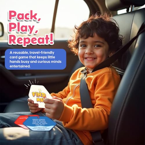 GiniMini FIND ME – Scavenger Hunt Game for Ages 3+ | 60 Reusable Cards | 3 Play Modes – Fast, First, Super FIT | Indoor, Outdoor & Travel | Boosts Observation, Memory & Vocabulary | Family Fun - Image 4