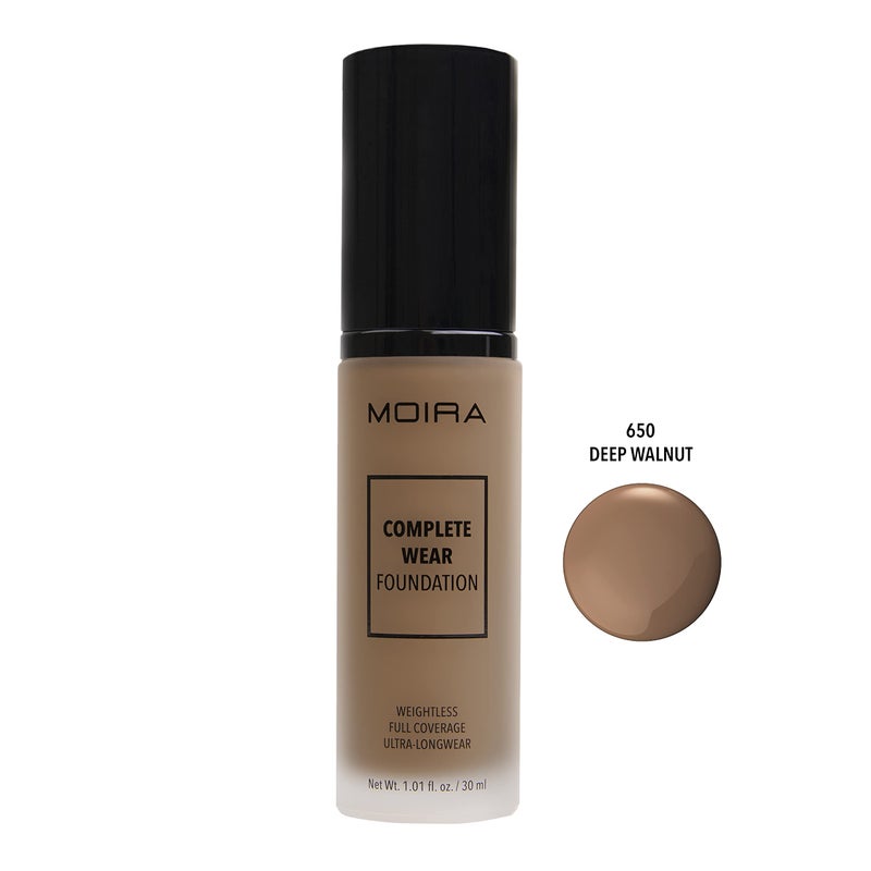 moira Complete Wear Foundation (650, Deep Walnut) - Image 1