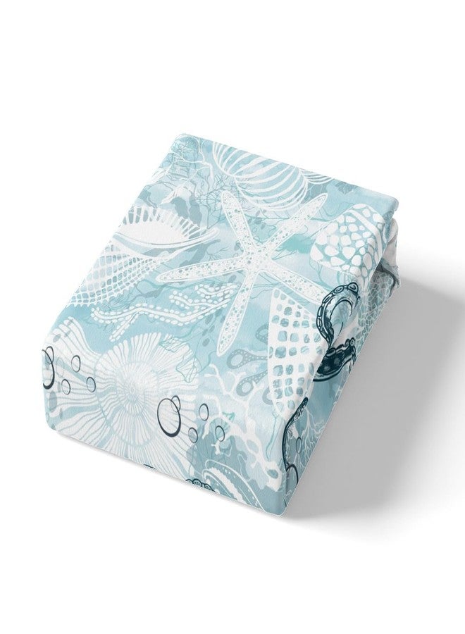 Feelyou Octopus Fitted Sheet Twin Size, Ocean Octopus Bedding Set Sealife Bed Sheet Set for Kids Boys Girls Ocean Animal Bed Cover (1 Pillow Case and a Fitted Sheet) - Image 4