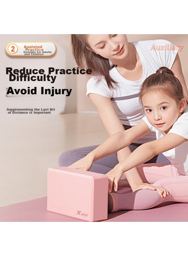 XTEP Xtep Yoga Block, Dance Practice Block, For Children And Adults, High-density Eva Foam Block For Leg Stretching, Specialized For Yoga Studios, Dance Foam Block, 2 Pink - Image 2