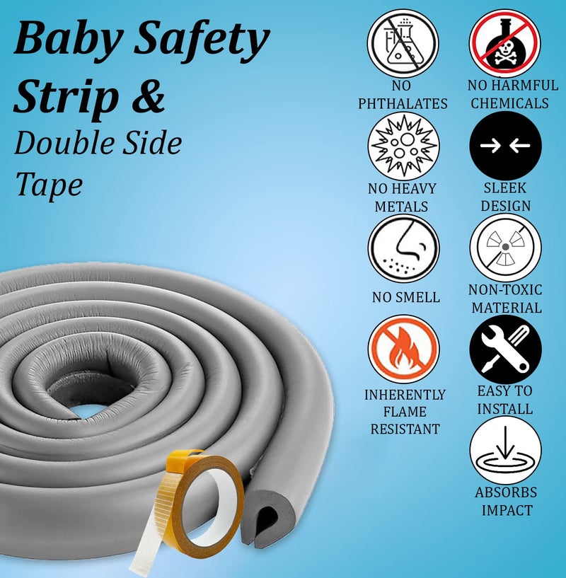 Syga Safety Strip Guard Protector (UShape_Grey) - Image 3