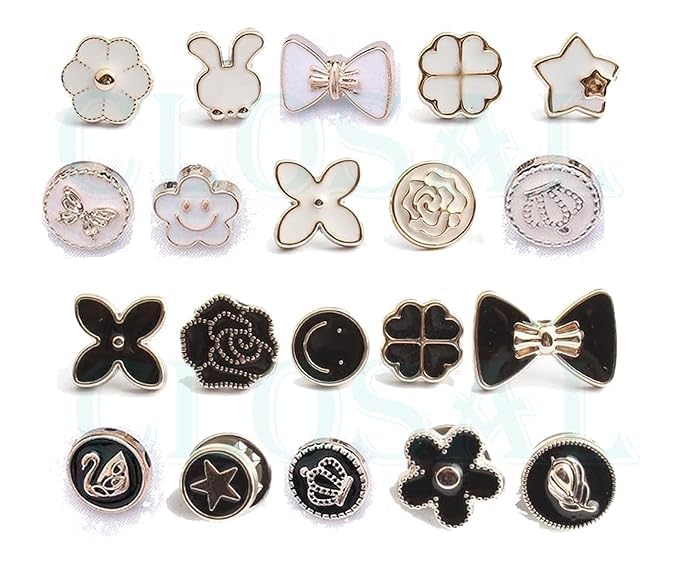 Generic Maplekart 20Pcs safety buttons for women brooch for women Women Shirt Brooch Buttons Cover up Button Pearl Safety Brooch Pins Button for Clothing Dress Supplies Clothing Bags Accessories Supplies DIY Crafts  - Image 1
