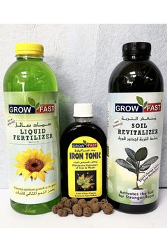 Grow Fast Liquid Fertilizer, Soil Revitalizer & Iron Tonic Best To Use for Indoor and Outdoor Plant