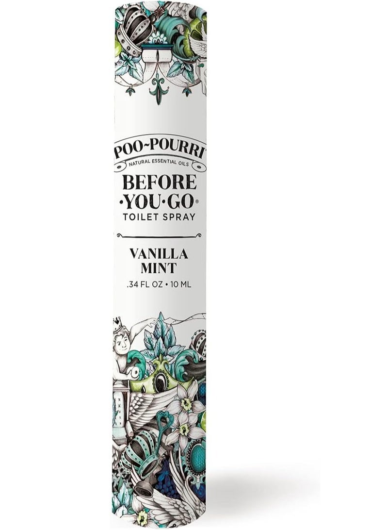 Poo-Pourri بخاخ المرحاض بيو~بورري - قبل أن تذهب برائحة الفانيليا والنعناع 0.34 أونصة سائلة - Image 1