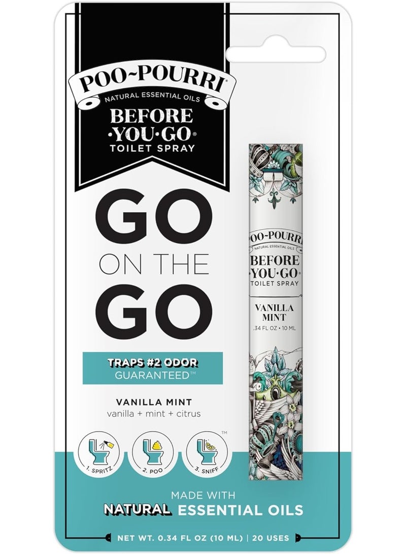 Poo-Pourri بخاخ المرحاض بيو~بورري - قبل أن تذهب برائحة الفانيليا والنعناع 0.34 أونصة سائلة - Image 2