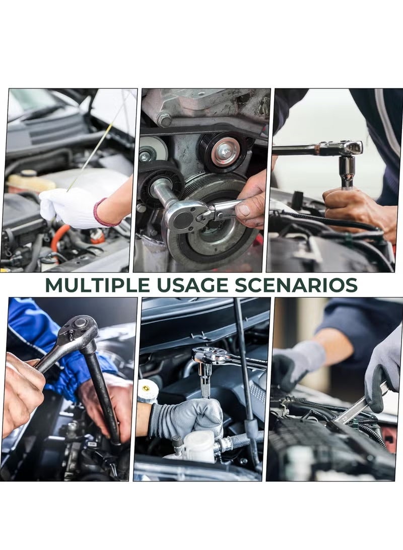 Mechanic Socket Tool Kit Set,121PCS Car Repair Tool Wrench Set Batch Head Ratchet Pawl Socket Spanner Screwdriver Auto Repairing and Household - Image 5