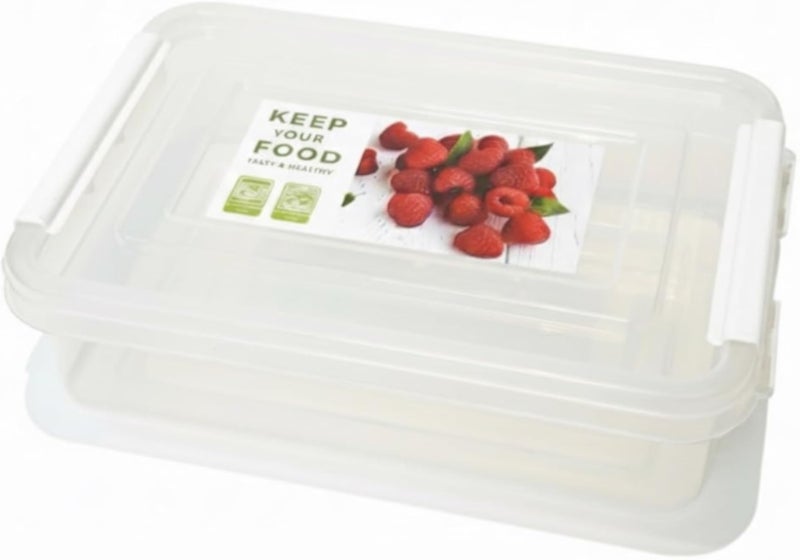 Plastic box, Food Storage Container with transparent Lid, High Quality meal Container - Microwave and Dishwasher safe - reusable Meal box, BPA-Free, Available in Different Sizes and Colors.