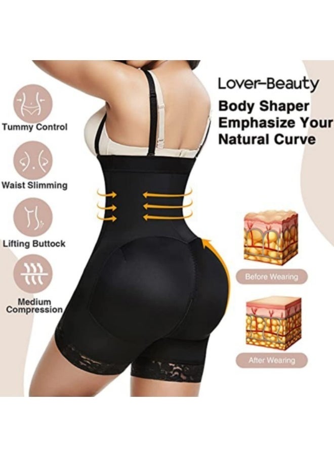 Generic - Full Shapewear for Women, Tummy Control Women Body Shaper Fajas Colombianas Waist Trainer Thigh Slimmer Post Surgery Compression Garment Black - Image 1