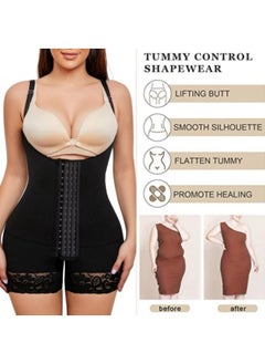 Generic Full Shapewear for Women, Tummy Control Women Body Shaper Fajas Colombianas Waist Trainer Thigh Slimmer Post Surgery Compression Garment Black  - Image 3