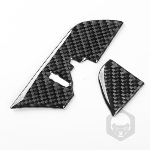PJFUS Real Premium Carbon Fiber Sticker Set Car Center Console Gear Shift Panel Multimedia Control Frame Cover Trim Compatible with Mazda CX-9 CX9 2016-2023 Auto Interior Accessories Black - Image 5