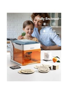 توبليو ماكينة نقش بالليزر WAINLUX K10 3W، ماكينة نقش ليزر صغيرة للأخشاب، الجلد، السيليكون، الورق، الزجاج، الأكريليك، والقماش، جهاز نقش ليزر، فئة ليزر 1  - Image 3