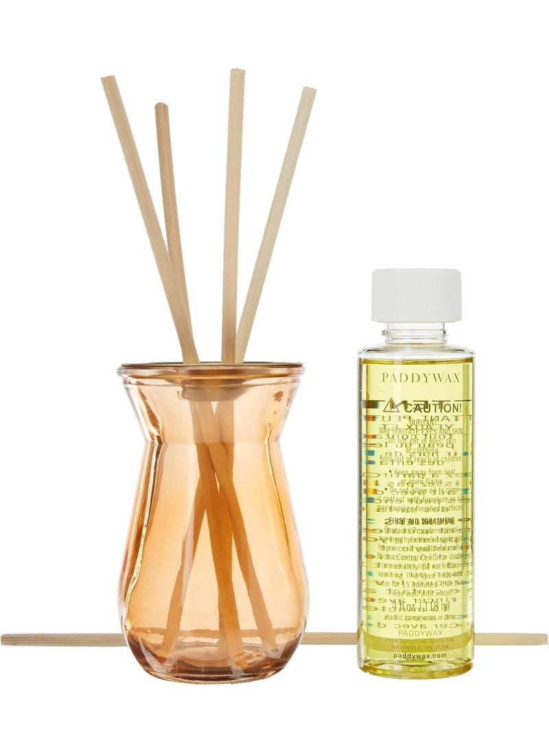 Paddywax Paddywax Flora Collection Bulb Reed Diffuser, 4-Fluid Ounces, Pale Orange-Wild Neroli 