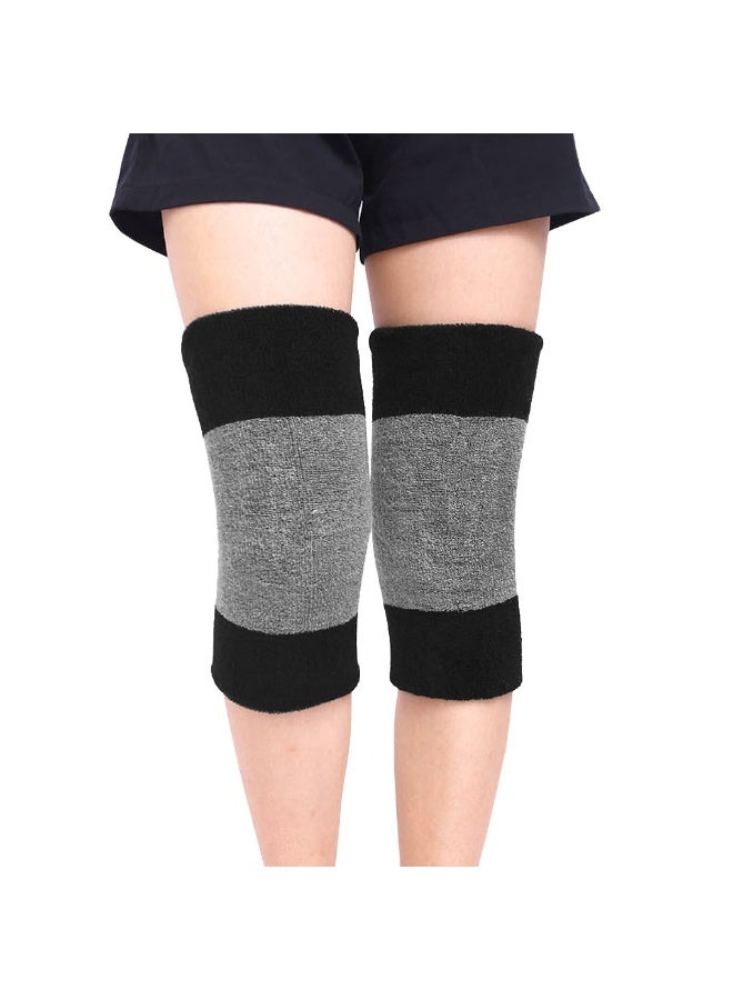 XUN Winter Soft Thermal Knee Braces Leg Warmers Cozy Warm Skiing Cycling Camping Runing Arthritis Tendonitis Knee Pads Leg Sleeves Support Protector for Men Women - Image 1