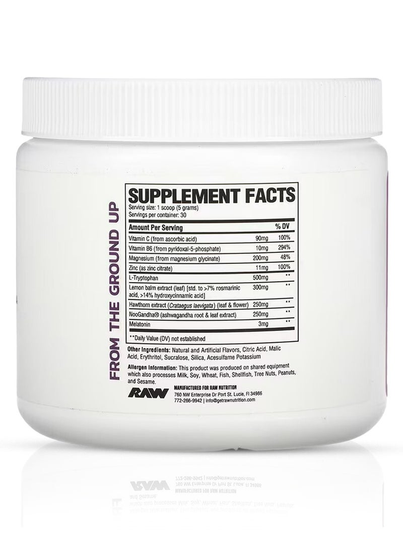 Raw Nutrition RAW Sleep Powder - Strawberry Kiwi Flavor, 30 Servings  - Image 2
