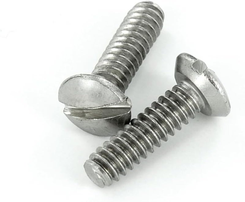 1/2" 6-32 Thread, Oval Head Milled Slot Replacement Wallplate Screw, 84000-PRT