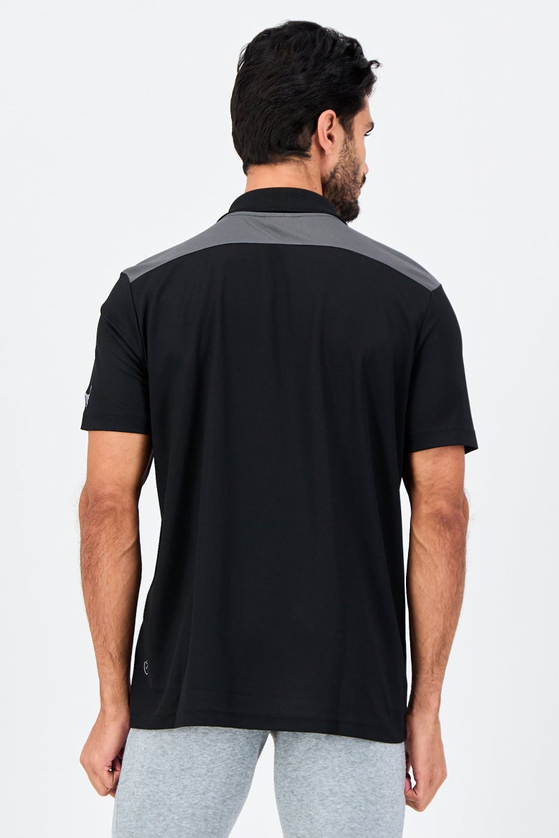 PUMA Men Sportswear Fit Short Sleeve Dezire Outdoor Polo Shirt, Black - Image 3