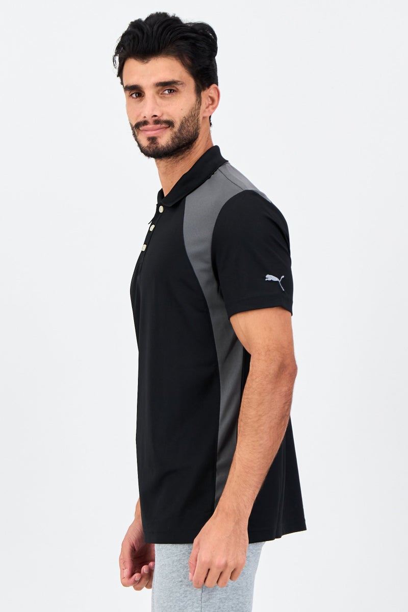 PUMA Men Sportswear Fit Short Sleeve Dezire Outdoor Polo Shirt, Black - Image 2