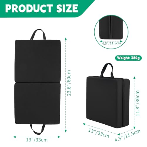 OFiSEXPT Garden Kneeling Pad Memory Foam Knee Cushions for Gardening Extra Thick Knee Pad Water Resistant Prayer Pillow for Work Yoga Physical TherapyBlack - Image 3
