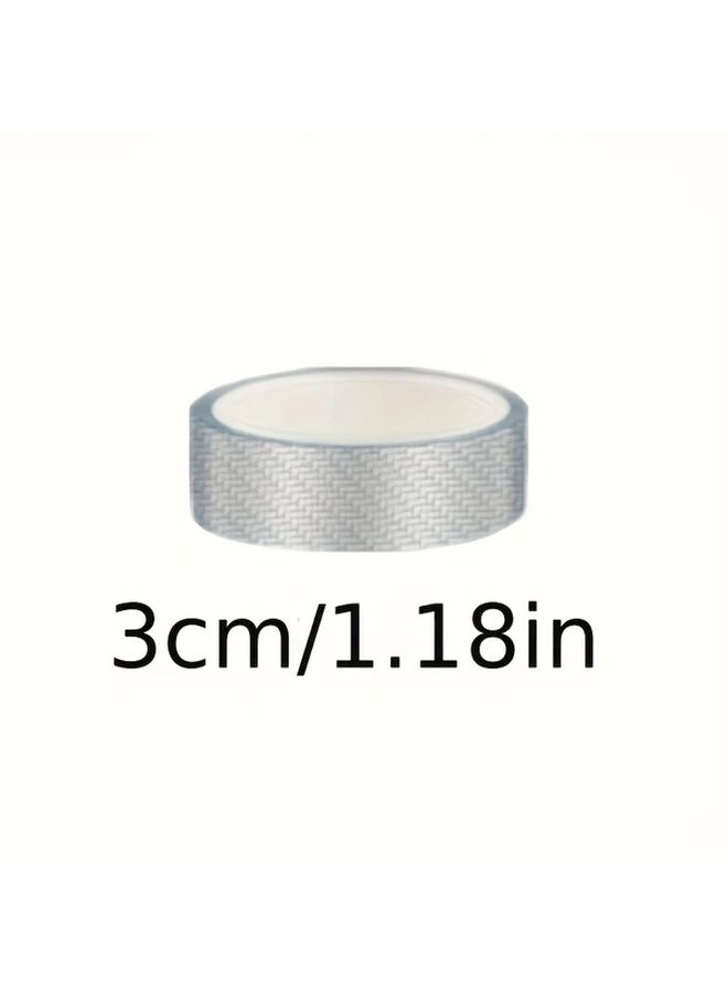 3cm 1 18in Car Door Sill Guard Clear Carbon Fiber Texture Scratch Resistant Heavy Duty Impact Protection No Glue - Image 2