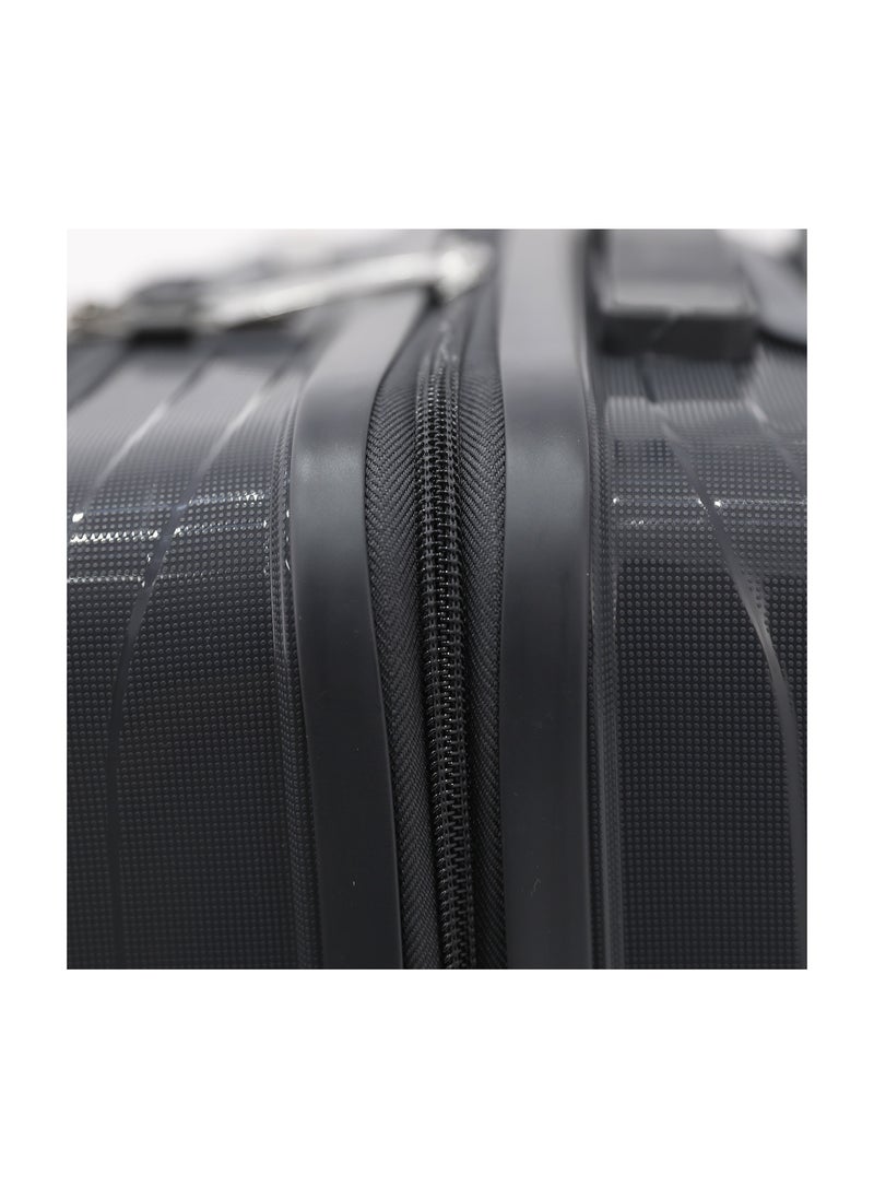 GIORDANO - Unbreakable Hardshell PP Luggage Trolley Bag 20 inch Cabin Size With Double Spinner Wheels,Grey - Image 1