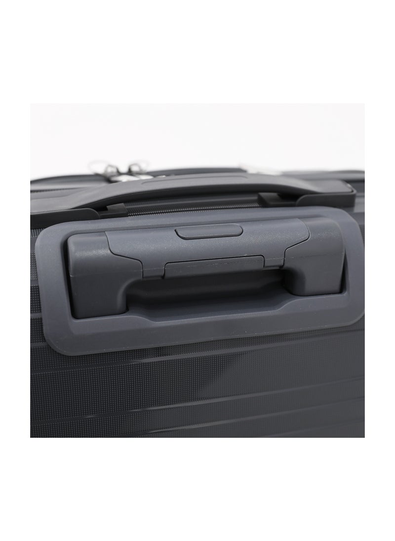 GIORDANO - Unbreakable Hardshell PP Luggage Trolley Bag 20 inch Cabin Size With Double Spinner Wheels,Grey - Image 1