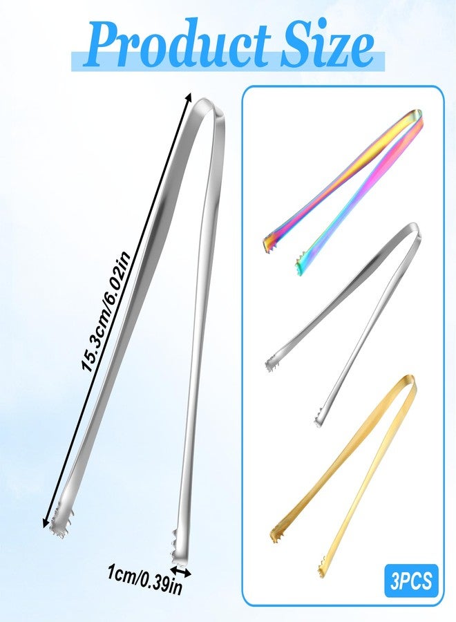 Shimmeroo 3PCS Egg Chalaza Removal Tool,Stainless Steel Tongs,Toothed Design Eggshell Fragment Membrane Remover Tong,Multipurpose Kitchen Tool for Cooking Food Cake Bakers Pastry Chefs,3 Colors - Image 2