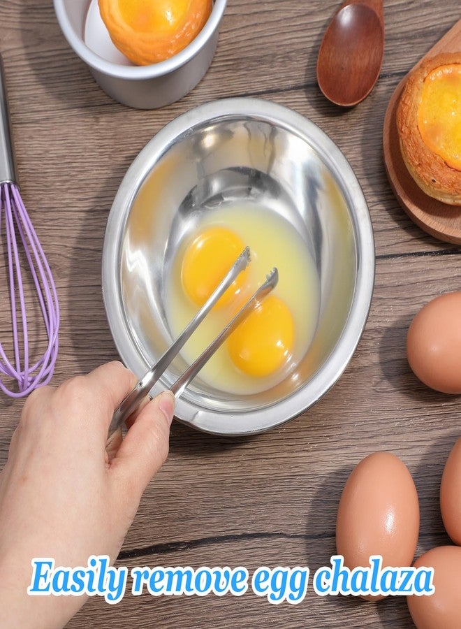 Shimmeroo 3PCS Egg Chalaza Removal Tool,Stainless Steel Tongs,Toothed Design Eggshell Fragment Membrane Remover Tong,Multipurpose Kitchen Tool for Cooking Food Cake Bakers Pastry Chefs,3 Colors - Image 5