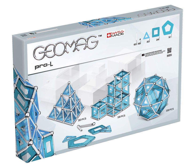 GEOMAG Magnetic Toys | Magnets for Kids | STEM-endorsed Educational Building Cube Set for Creativity & Learning Fun | Swiss-made | Age 8+ Pro-L Kit 174 Piece - Image 3