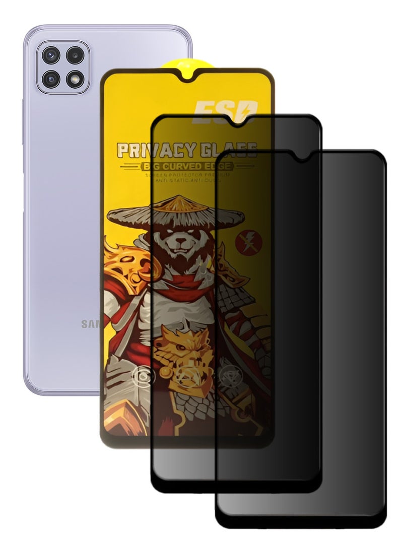 ESD 2 Pieces Tempered Dustproof Privacy Glass Screen Protector Compatible For Samsung Galaxy A22 5G - Image 1