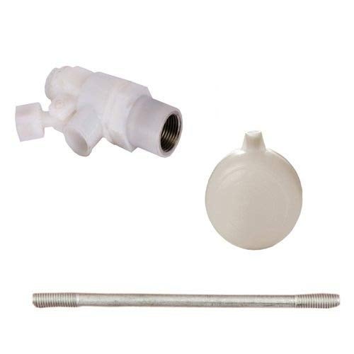 SHRUTI Water Cooler Ball Cock Set with Female Brass Insert/Float Valve Set, Comes with Ball, Aluminium Road,and PVC Float Set- 15 x 20mm -(BC-04,1301,BP-02) - Image 1