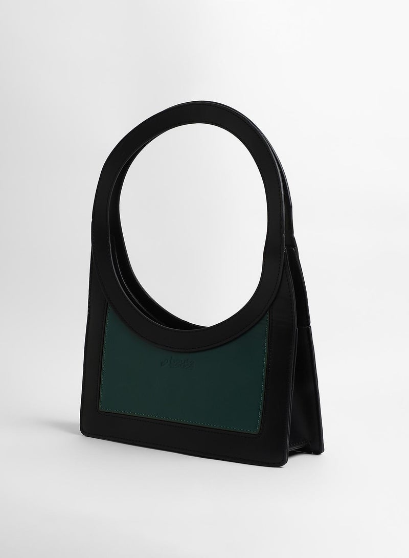 Haute Sauce Colour block Zip Lock Regular Vegan Leather Hand Bag For Women  - Image 5