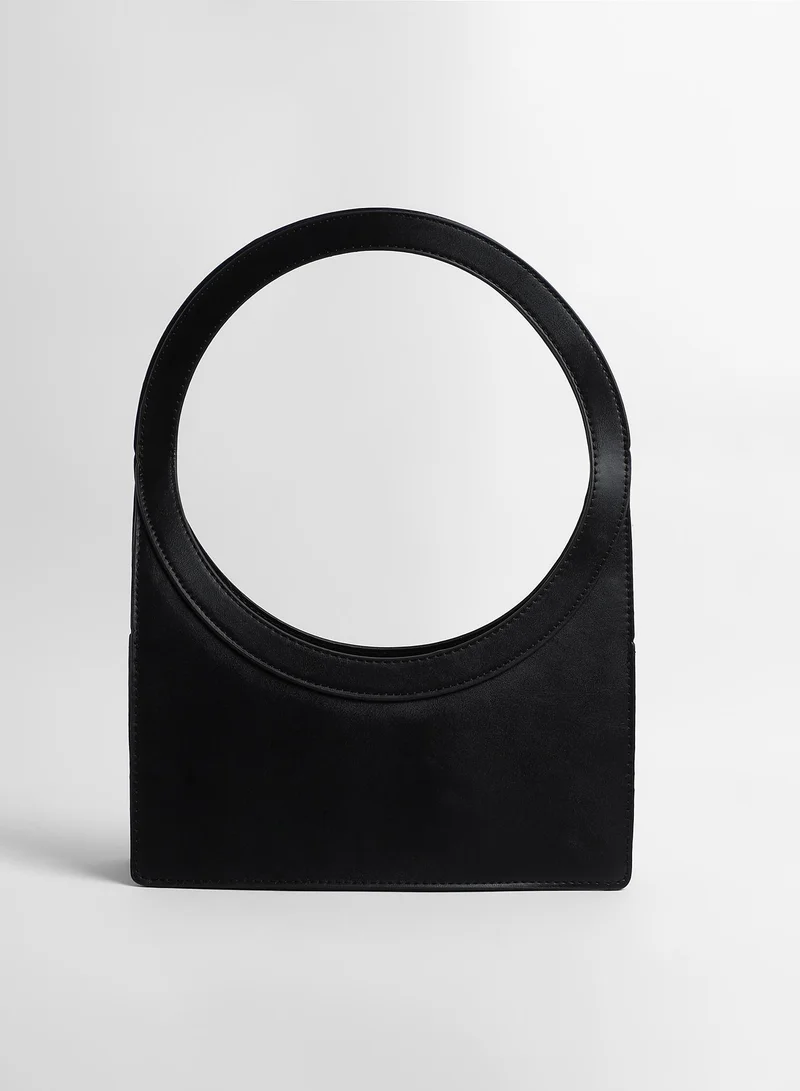 Haute Sauce Colour block Zip Lock Regular Vegan Leather Hand Bag For Women