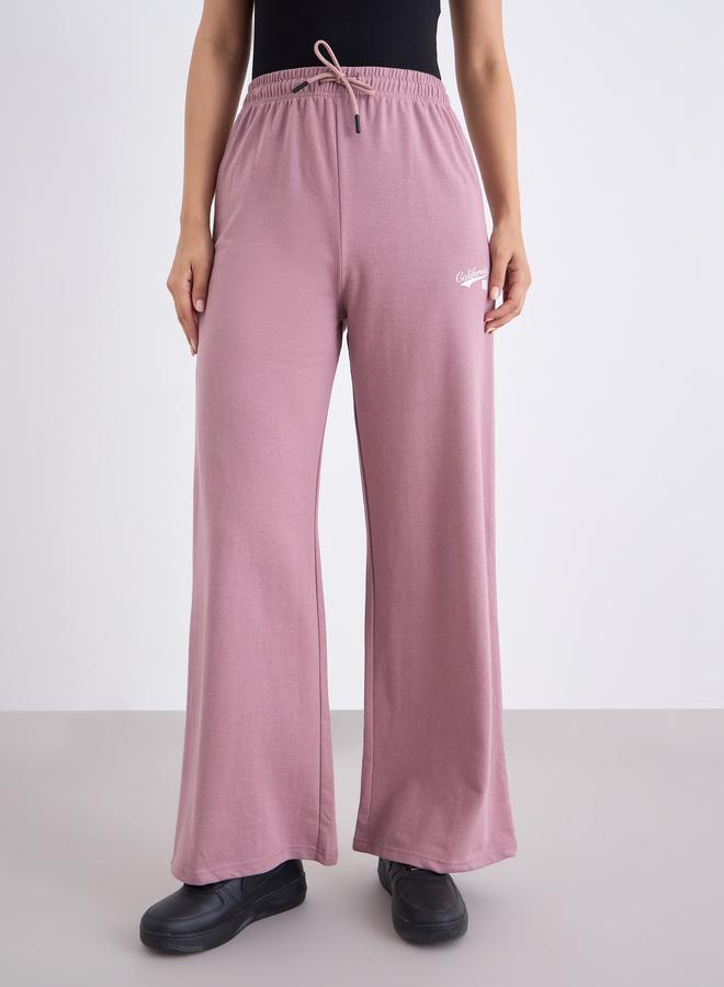 Styli Women Pink Wide Leg Joggers - Image 3