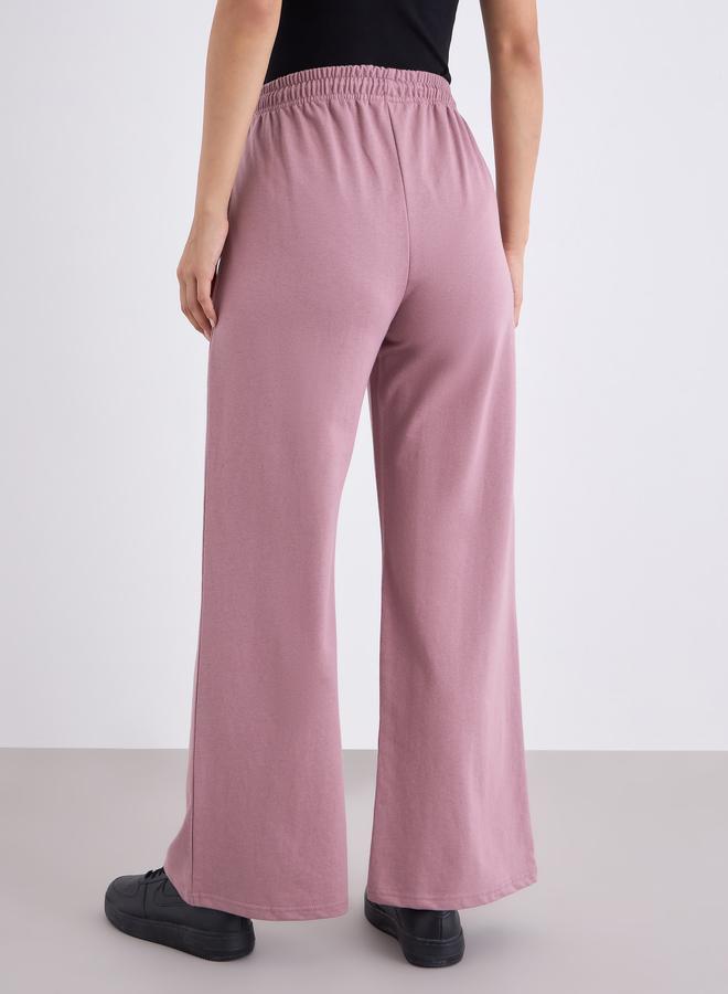 Styli Women Pink Wide Leg Joggers - Image 5