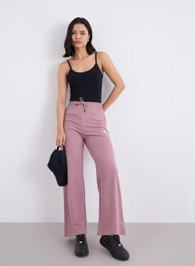Styli Styli Women Pink Wide Leg Joggers
