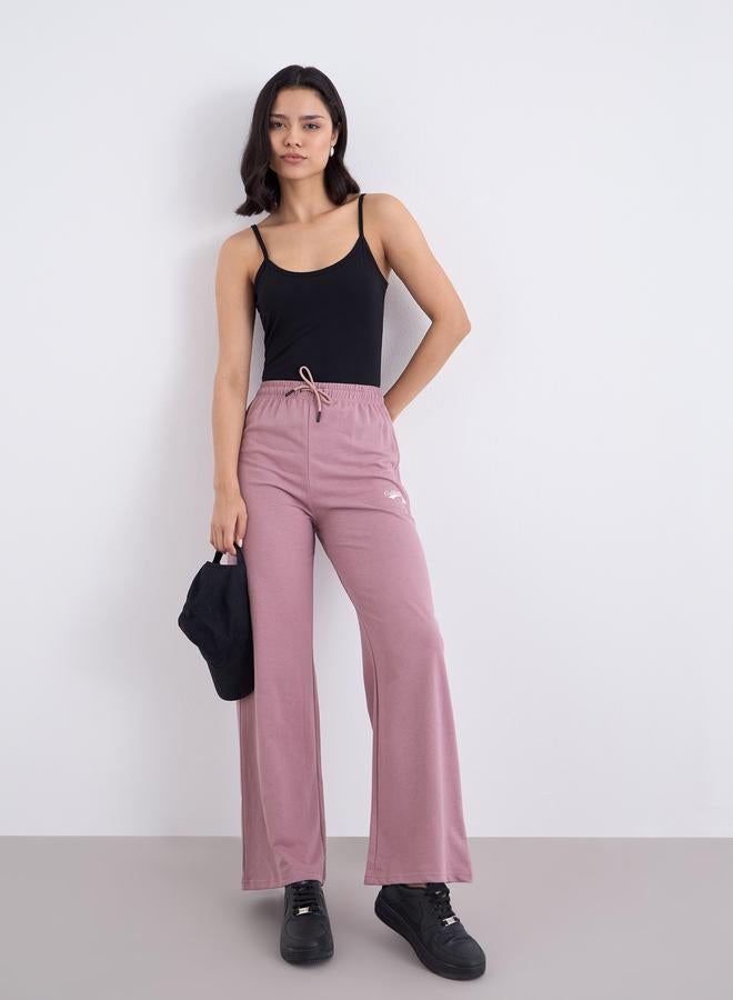 Styli Women Pink Wide Leg Joggers - Image 2