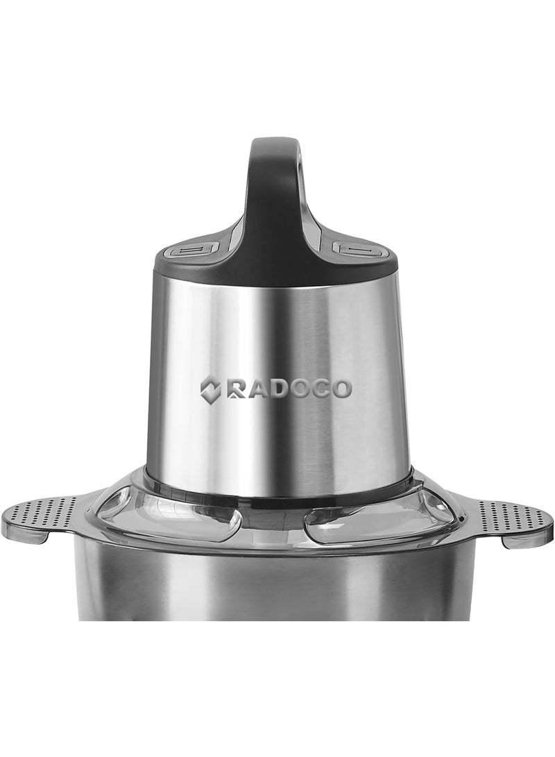 RADOCO 500W 3L full steel Chopper/Mincer XXL Steel Bowl Capacity - Image 2