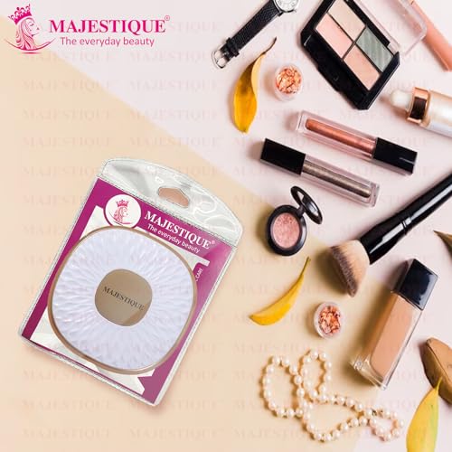 MAJESTIQUE Dual Magnifying Compact Mirror Perfect for Shaving, Makeup, Tweezing or Shaping Eyebrows, Contact Lens, 1X/2X Square Portable Folding Mirror - Color May Vary - Image 3
