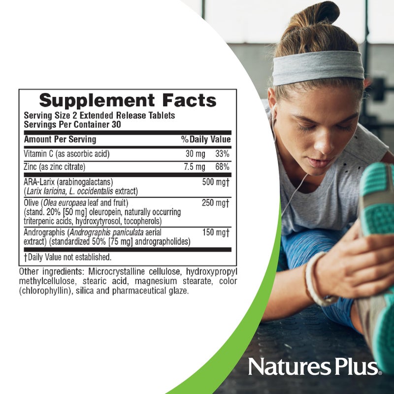 NaturesPlus Herbal Actives Tri-Immune, Extended Release - 60 Tablets - Vegetarian, Gluten Free - 30 Servings - Image 5
