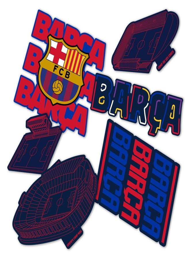 Desert Cactus FC Barcelona Sticker Barça Sheet Vinyl Football Soccer Decal Laptop Water Bottle Car Scrapbook Sheet (Type 2-2) - Image 1