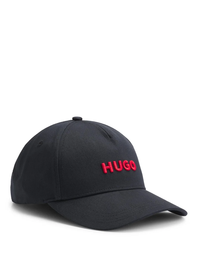 هوجو Cotton-twill cap with logo on front and visor