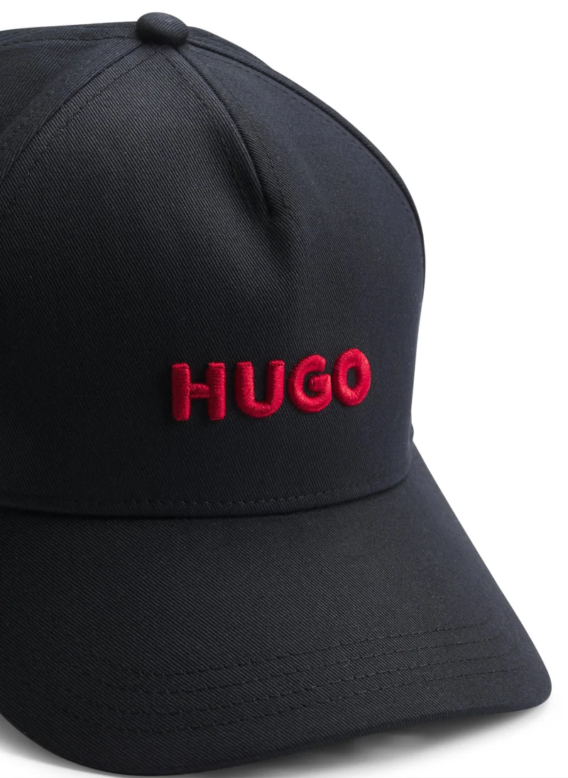 HUGO Cotton-twill cap with logo on front and visor