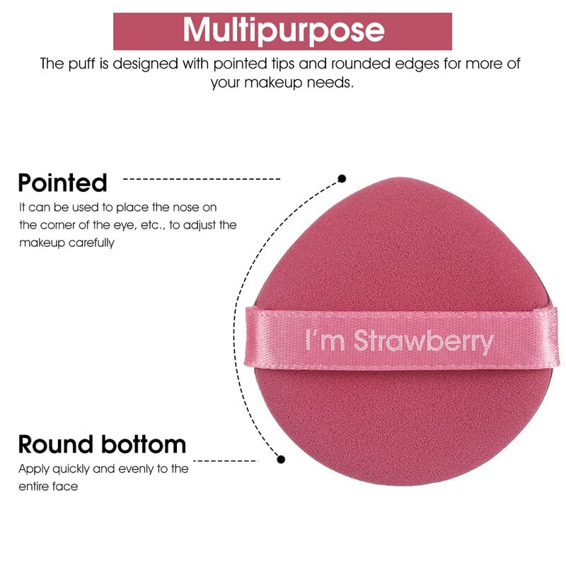 M'AYCREATE MAYCREATE® 7Pcs Makeup Sponge Powder Puff Latex-free Makeup Puff Blender Sponge, Air Cushion Pads for Liquid Foundation, Cream, Powder, Concealer, Wet & Dry Dual Use(Pink) - Image 5