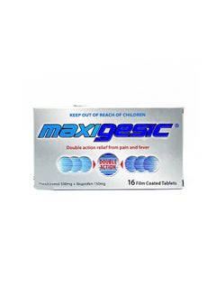 Double Action Relief From Pain And Fever Tablets 16 Count
